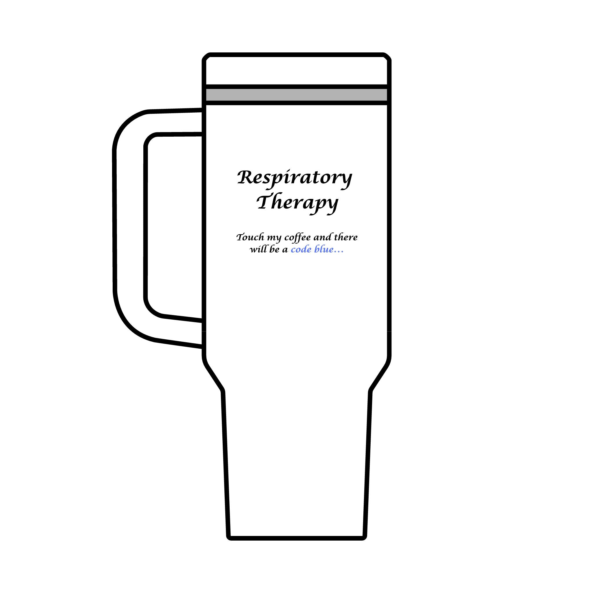 Code Blue 40 oz Mug - Lung Monkey