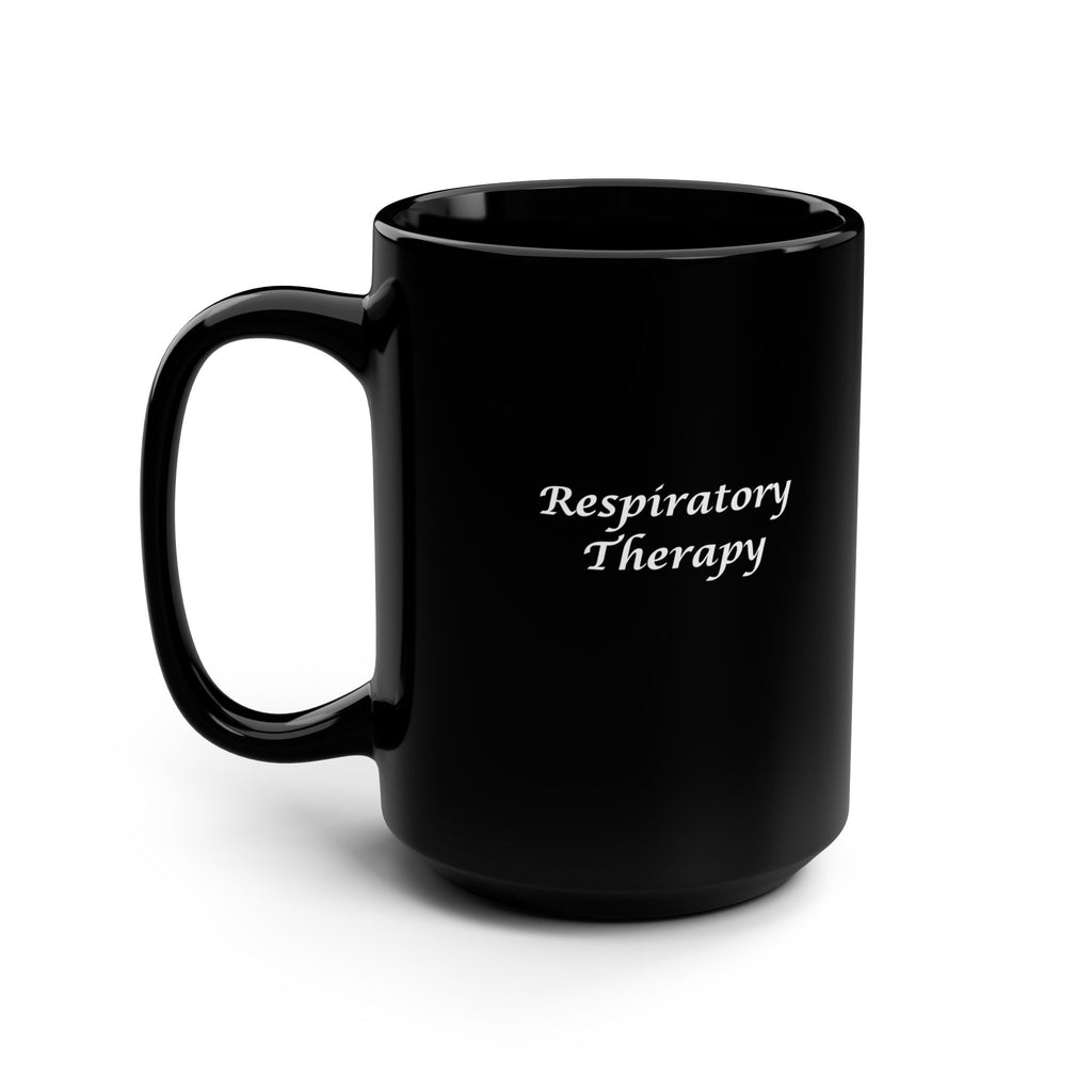 Respiratory Therapy Mug - Black 15oz - Lung Monkey
