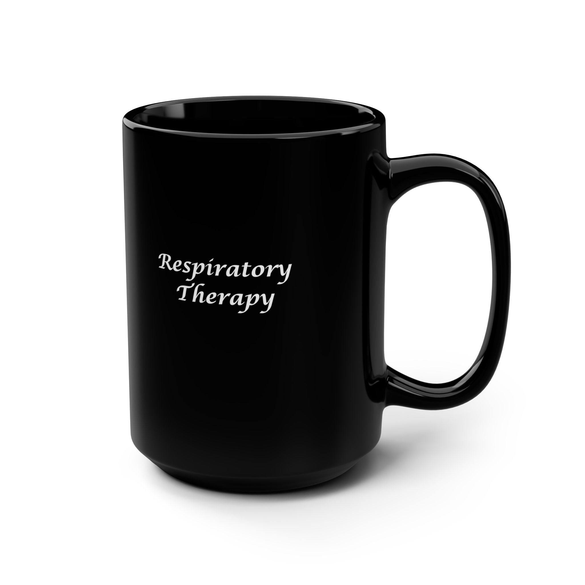Respiratory Therapy Mug - Black 15oz - Lung Monkey