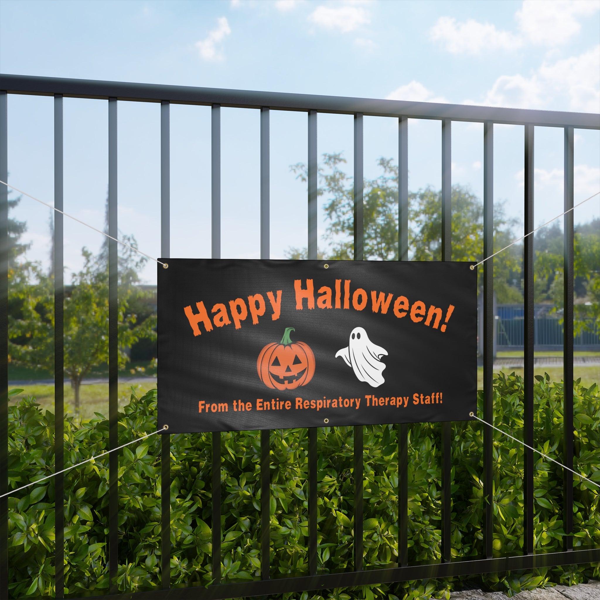 Happy Halloween Respiratory Banner - Lung Monkey