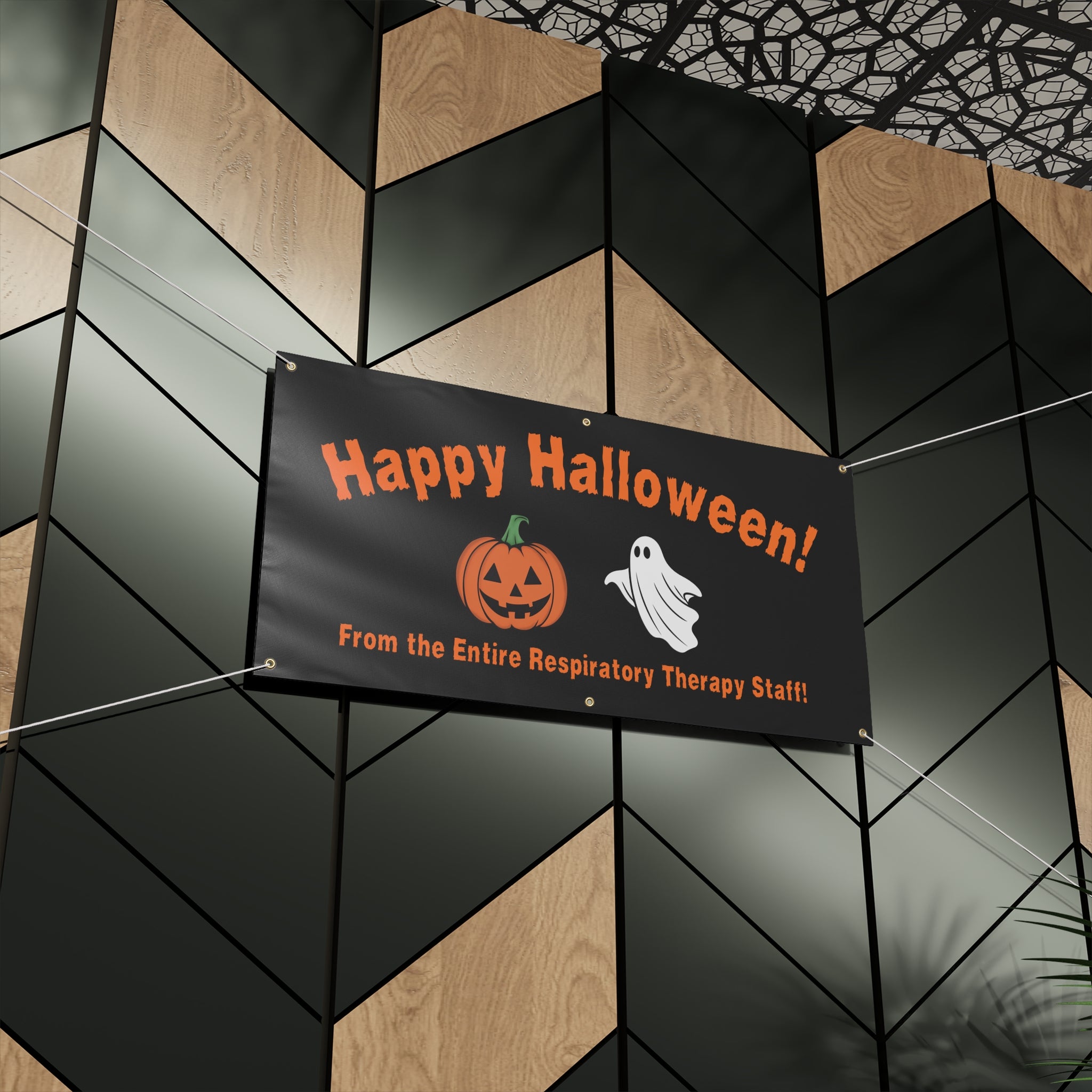 Happy Halloween Respiratory Banner - Lung Monkey